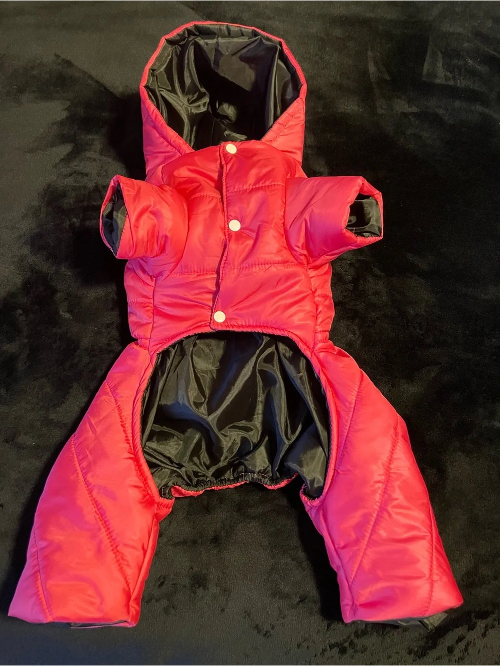 5 pieces Bundle Hot Pink Quilted Dog Jacket-2 waist Harness,2 outfits(small dog)